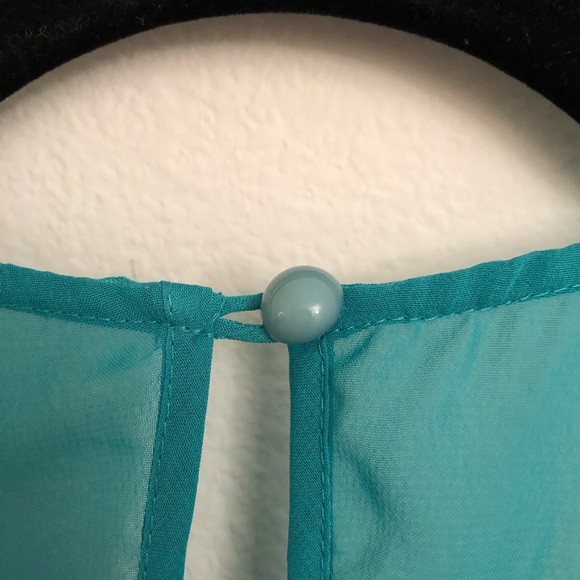 Pacsun Teal Beaded Collar Dress (Small) - Picture 5 of 6